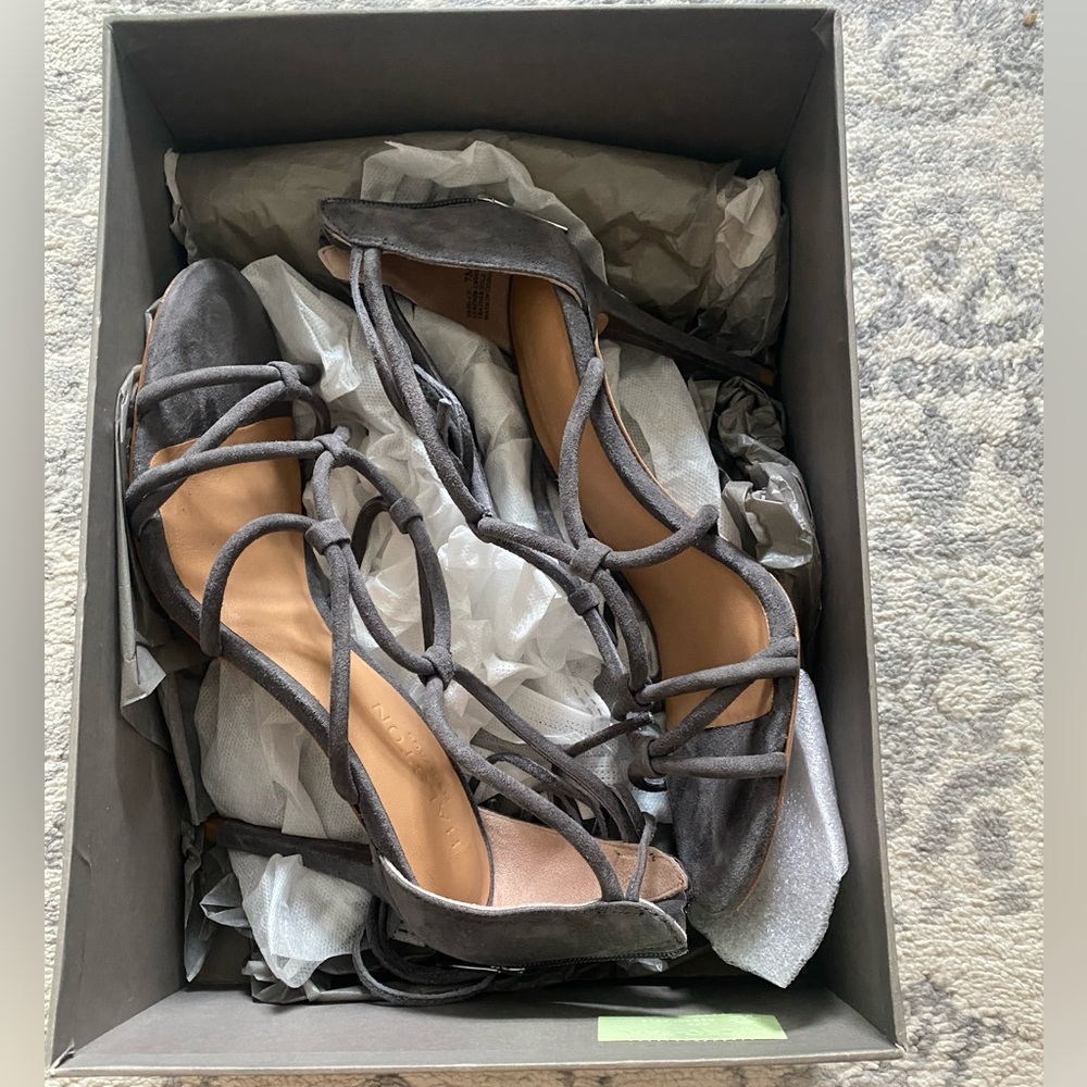 HALSTON HERITAGE Women's Brielle Caged Ankle Wrap High-Heel Sandals Size 7 - Picture 4 of 6